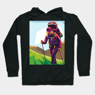 hiking addict pop art Hoodie